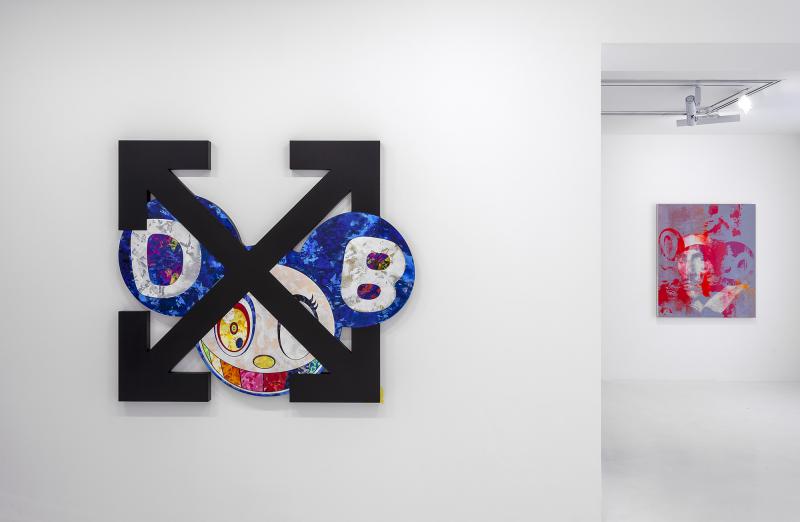 Vue de l’exposition Murakami & Abloh - “Technicolor 2“ à la Galerie Gagosian Paris © Virgil Abloh and © Takashi Murakami